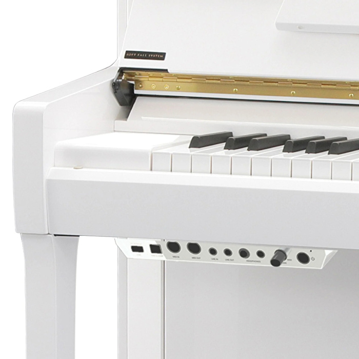KAWAI K-300 AR2 WH/P AURES / 122 cm Hibrit Parlak Beyaz Duvar Piyanosu